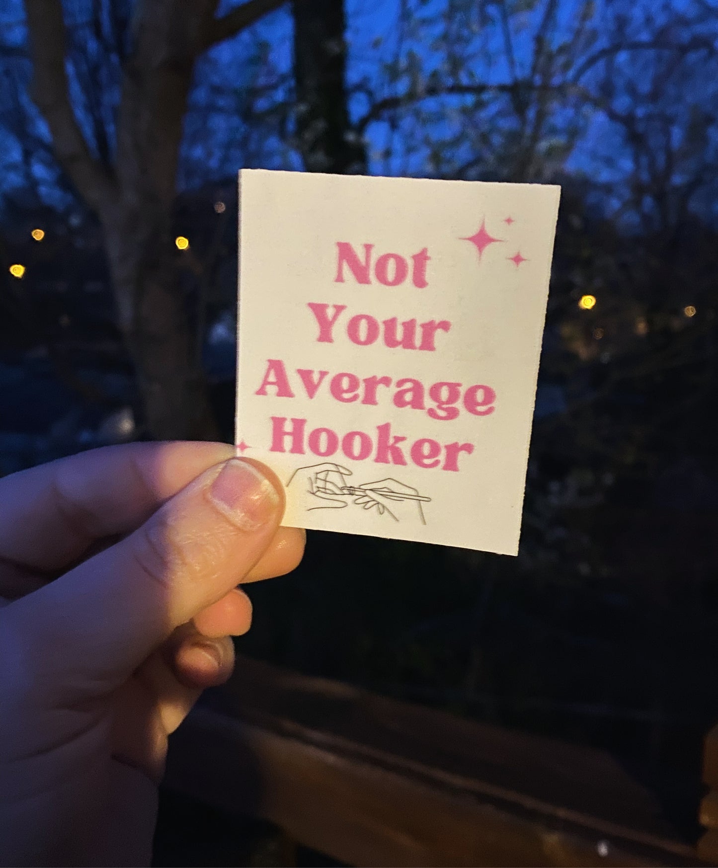 Not Your Average Hooker Sticker
