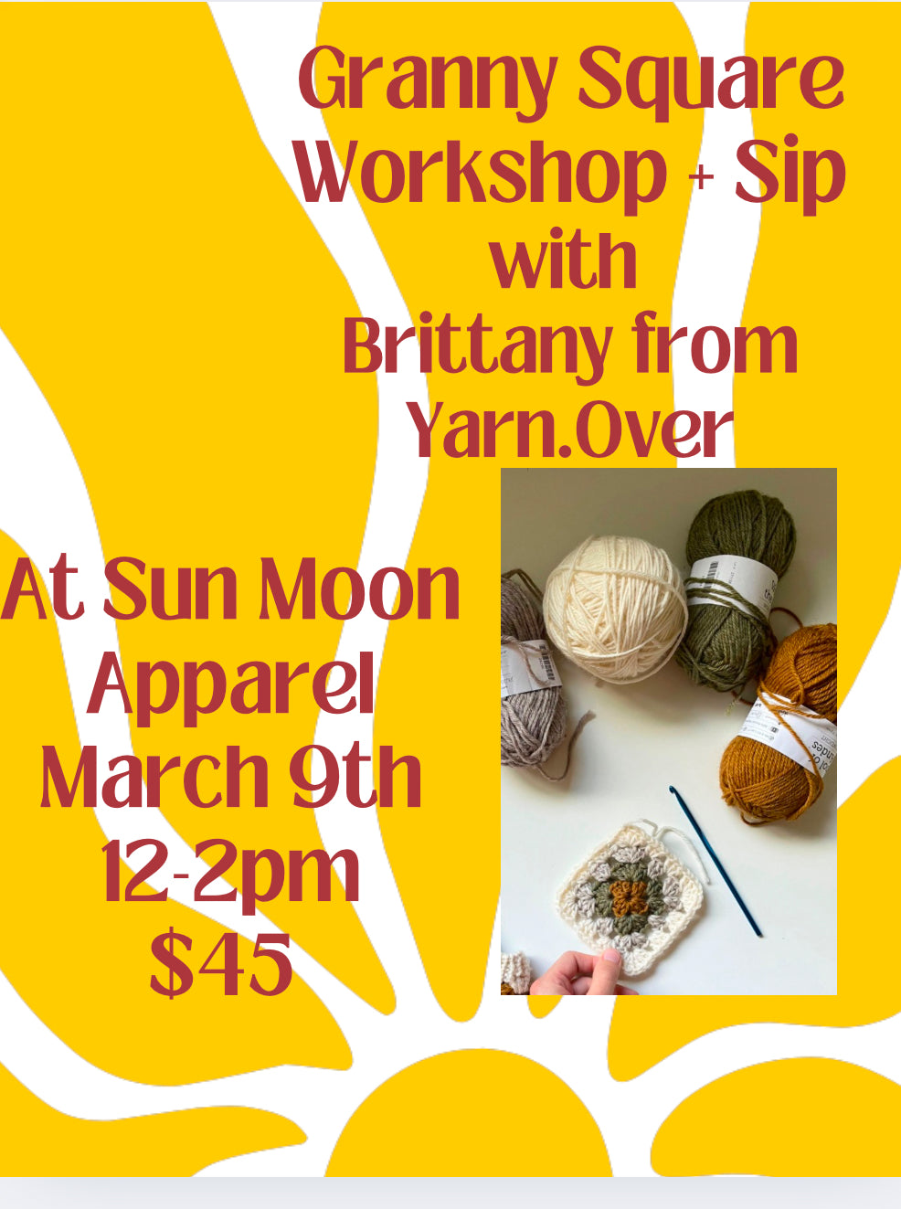 Granny Square + Sip Class Ticket